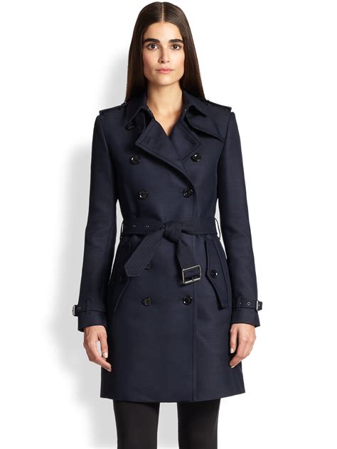 burberry brit blue polyester elastic belt trench|burberry trench coat wool liner.